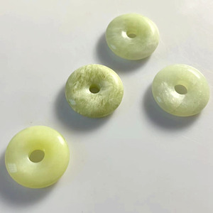 Lemon <strong>Jade</strong> Nature <strong>Stone</strong> Wholesale 25mm Bless With Safeness Donut Ancient Coins Handmade Bracelet Necklace Pendant Beads Jewelry - Product Image 6