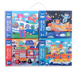 Puzzle en bois pour enfants, jouet éducatif, motifs dinosaures/véhicules, nouveau Style 2019 pour garçons et filles - Product Image 3