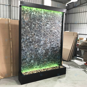 <span class=keywords><strong>Fontana</strong></span> <span class=keywords><strong>decorativa</strong></span> a cascata con LED per interni/esterni <span class=keywords><strong>da</strong></span> <span class=keywords><strong>giardino</strong></span>, realizzata in marmo artificiale, vetro e metallo - Product Image 4