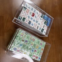 Boîte de rangement de luxe moderne en acrylique transparent pour Mahjong, style américain, pour 160 tuiles, durable et écologique