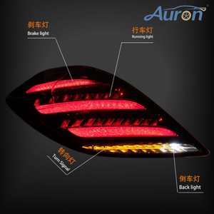 Auron ไฟท้าย LED แบบใหม่ตามลำดับเลนส์ใส6000K MR-MB-W222-13-16-TL mercede-Benz S-Class W222 refacelift อัพเกรด - Product Image 4