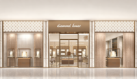 Kiosque de bijouterie sur mesure avec vitrine en verre et éclairage LED pour une conception et une aménagement complète de magasin à guichet unique
