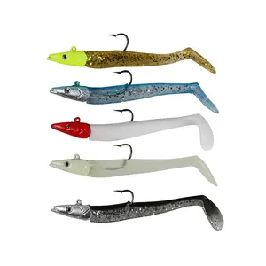 JOHNCOO Jig Testa Sinking Richiamo Morbido 11.5 cm 19g Fishing Lure Piombo Testa di Pesce