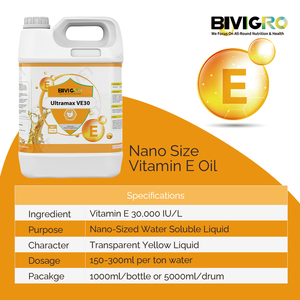 Olio di Vitamina E Idrosolubile, Soluzione Orale per l'Allevamento di Pollame, Fertilità, Schiusa delle Uova, Produzione di Uova e Crescita - Product Image 3