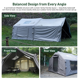 Tente pneumatique Coody 8.0+Framed Foyer - Grise, en tissu de coton, grande tente de camping pour les aventures en plein air - Product Image 3