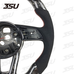 Dẫn hiển thị Xe tay lái cho Audi A3 <span class=keywords><strong>S3</strong></span> RS3 A4 S4 rs4 A5 S5 RS5 da carbon sợi chỉ đạo bánh xe phụ kiện xe hơi - Product Image 4