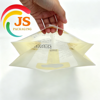 Sachet Doypack personnalisé à soufflets latéraux pour emballage alimentaire et snacks, avec poignée découpée en D, fenêtre transparente, anti-odeur, en matière plastique de qualité alimentaire