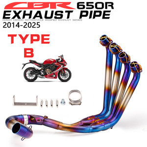 Sistema de Escape CHMotor Slip-on para Honda CBR650R <span class=keywords><strong>CB650R</strong></span> CBR650F CB650F 2014-2025, Tubo Frontal de Acero Inoxidable de 51MM - Product Image 6