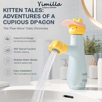 Robinet de lavabo moderne pour enfants, motif chat de dessin animé mignon, en laiton massif sans plomb, deux modes d'eau