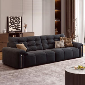 Canapés bon marché de style crème pour la maison ensemble de canapés modernes en tissu Offre Spéciale canapés nuage doux canapé trois places haut de gamme avec pouf - Product Image 3