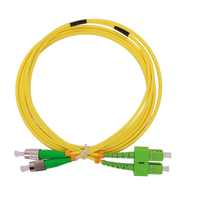 Kabel Patch Fiber Single Mode yang Dapat Disesuaikan FC UPC-SC APC Duplex untuk Penggunaan FTTH di Dalam Ruangan