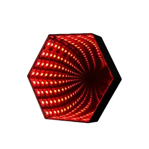 Net red melaleuca mirror neon shape light box bar 3d dazzling abyss mirror specchio tunnel acrilico