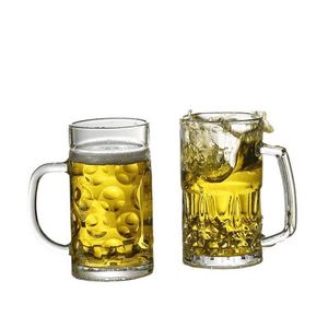 Jarra de Cerveza Retro Grande de 17oz, de Vidrio Plateado Grueso y Resistente, Portátil, Estilo Pub, para Cerveza de Barril, Té Helado, con Logotipo Personalizado Promocional - Product Image 3