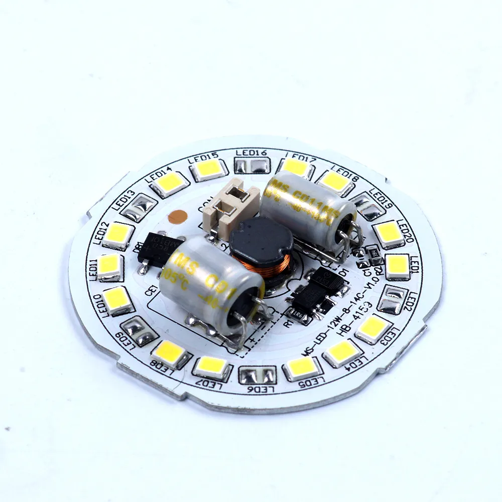 DOB AC220V 12W SMD ışık kaynağı led ampul aşağı ışık sürücü kartı smd2835 ac led modülü