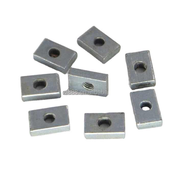 M3 M4 M5 M6 Carbon Steel Rectangular Nuts with White Zinc