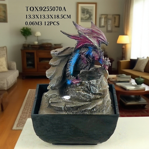 Fuente de Agua Decorativa de Dragón con Luz LED, Estatua de Dragón Alado Mítico, Cascada Interior para Decoración de Oficina y Hogar, 18.5 cm - Product Image 4