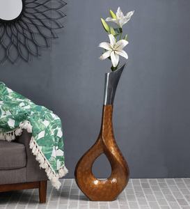 Brown Flower Big Corner Aluminum <b>Vase</b> For Usage Home Hotel Restaurant Wedding Party Occasions Commercial Buyers <b>Vintage</b> Unique - Product Image 2