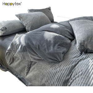 Maison de haute qualité, Design Simple et moderne, Super confortable, Polyester, molleton de corail, ensemble de literie 4 pièces, housse de couette moelleuse pour l'hiver - Product Image 3