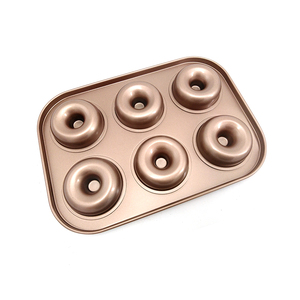 Moldes antiadherentes de acero al carbono de grado alimenticio, mini <span class=keywords><strong>Madeleine</strong></span>, clásica, para muffins, <span class=keywords><strong>pan</strong></span> de rosquilla con recubrimiento dorado, 6/18 - Product Image 2