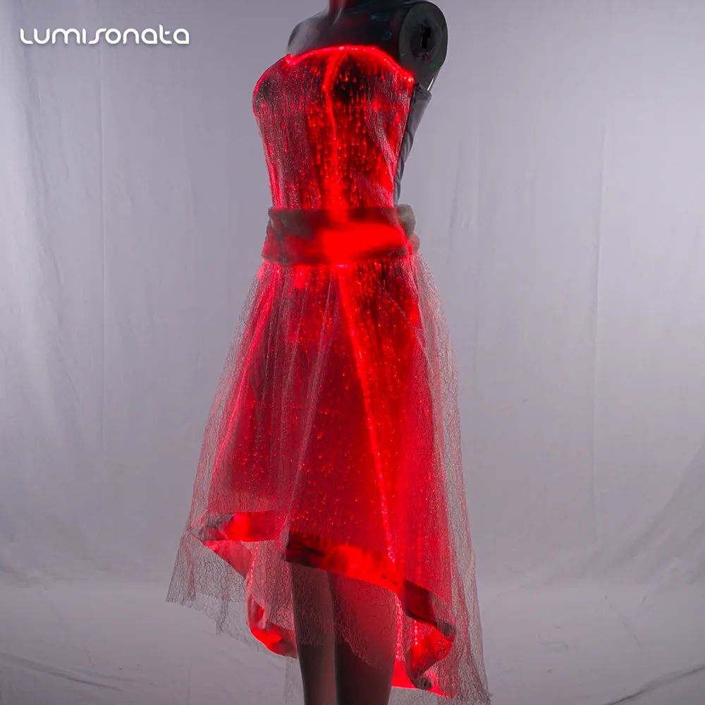 Luminoso vestido de fiesta luz iluminado vestido de baile
