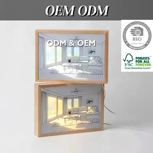 Cornice Luminosa in Legno con Retroilluminazione, Cornice Fotografica LED Decorativa, Luce Notturna per Quadri, Decorazione per la Stanza - Product Image 1