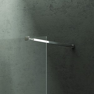 Kamalu KW1000 cabina doccia per piccoli bagni 50 cm vetro trasparente con vassoio rettangolare telaio in alluminio senza cornice - Product Image 5