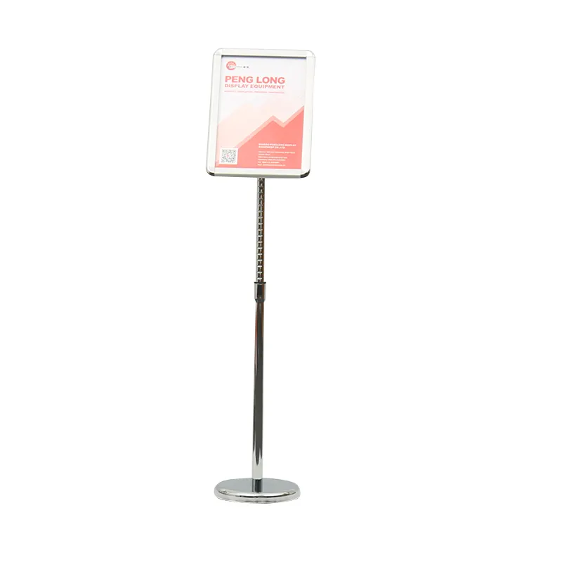 Both Vertical and Horizontal Sign Displayed  menu holder for indoor