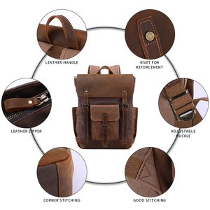 Mochila de Lona Encerada Vintage Personalizada con Logotipo, para Camping, Senderismo, Viajes, Deportes Casuales, para <span class=keywords><strong>Hombre</strong></span> - Product Image 4