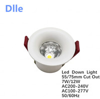 Downlight LED encastré de haute qualité 5W 7W 9W 12W COB LED 80Ra 90Ra en aluminium moulé blanc noir pour usage intérieur maison hôtel bureau