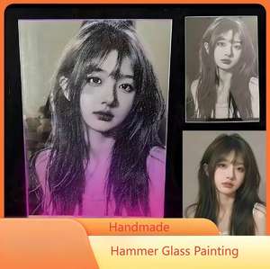 Pintura de Retrato en Vidrio Martillado de Diseño Exclusivo, Fotos Personalizadas de Conciertos de Ídolos, un Regalo Preciado para los Fans. - Product Image 6