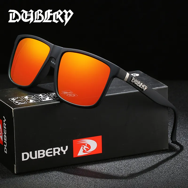 DUBERY official Polarized red Sunglasses Men UV400 Protection 2022 fashion designer sunglasses for men and women D230