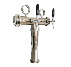 Classic Tap Tower Chrome 2-way Dispensing Tower Draft Beer Tower