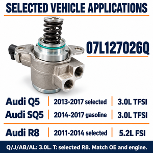ปั๊มน้ำมันเชื้อเพลิงแรงดันสูง 07L127026Q สำหรับ Audi Q5 SQ5 3.0L TFSI GDI ระบบหัวฉีดน้ำมันเชื้อเพลิงโดยตรง อะไหล่ทดแทน ขายส่ง - Product Image 4