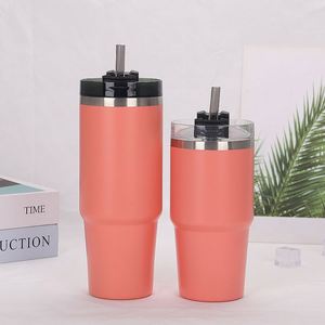 Vaso Reutilizable de 20oz para Bebidas Frías, Taza de Viaje de Acero Inoxidable con Aislamiento al Vacío, con Tapa y Pajita, para Uso en Exteriores en Verano - Product Image 4