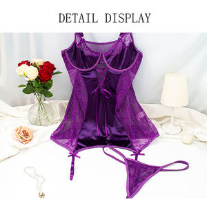 Lencería Sexy para Mujer, Ropa de Dormir Ajustada, Conjunto de Uniforme Tentador, Vestido de Dormir de Puro Deseo, Tela de Red que Realza el Busto, Juego de Roles - Product Image 5