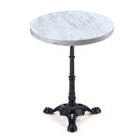 Meubles de café modernes personnalisés en gros, table de bistrot carrée en aluminium pour l'extérieur, pour jardin et terrasse