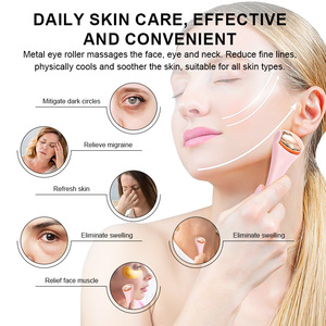 ミニフェイスアイスローラーマッサージャーステンレススチールヘッドビューティースキンケアツールアイクリームアプリケーター顔の腫れを和らげる - Product Image 4