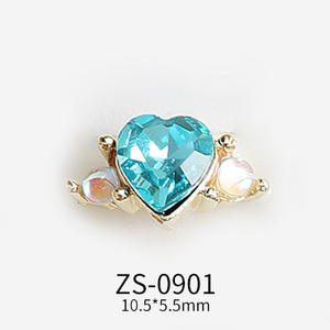 Vente en gros d'<span class=keywords><strong>ongles</strong></span> en forme de cœur 3D Love Rhinestone <span class=keywords><strong>rouge</strong></span> rose vert goujons diamants forets en alliage de métal manucure bricolage déco outils - Product Image 4