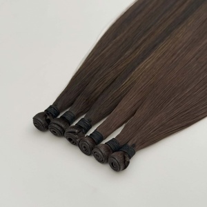 ตัวอย่างฟรี YSG Hair Genius Weft ผมต่อแบบเส้นตรงและแบบหยิก Genius Weft ขายส่ง - Product Image 2