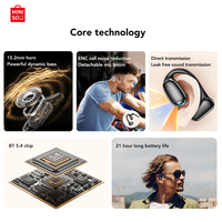 Casque sans fil Miniso M66 Open OWS 5.4 pour Bluetooth, réduction de bruit ENC, appel HD, traduction intelligente par IA, écouteurs TWS