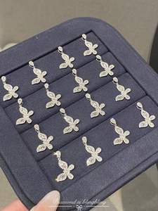 Xinfly 2026 Nuevo Colgante de Mariposa de Lujo en Oro de 18K con Diamantes Naturales, Joyería Fina de Moda para Mujer, Colgante para Bodas y Fiestas - Product Image 6