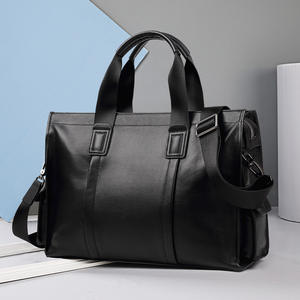Maletín y Bolso de Mano Cruzado de Cuero Genuino para Hombre, <span class=keywords><strong>Bolsa</strong></span> para Computadora de Gran Capacidad con Forro de Poliéster, Impermeable para Verano - Product Image 3