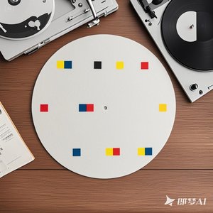 Красно-белые, серые, черные цвета, фетровые коврики из войлока для печати логотипа клиента, проигрыватель для диджея, 12 дюймов, виниловый пластиночный коврик для уменьшения вибрационных ударов - Product Image 2