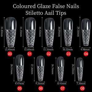 Lot de 120 faux ongles en verre cristal 3D, capsules cercueil à presser, vente en gros - Product Image 6