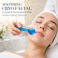 Globes de glace pour le visage, rouleau de glace pour le visage, globes rafraîchissants pour les yeux, mini-boules de glace, outils de beauté en gel pour le massage du visage