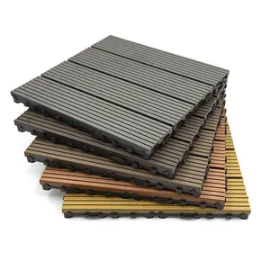 Outdoor Mould Proof Decking Wpc Material Interlocking Tiles Garden Outdoor Flooring deck