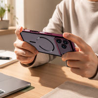 Pour iPhone 18 Pro Max pour iPhone 18 Pro Étui de téléphone magnétique transparent avec protection de l'objectif et filet anti-poussière
