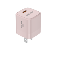 Pengisi Daya WISESIR Langsung dari Pabrik 25W PD Charger Colokan US 5V 3A USB C Pengisi Daya Cepat GaN Portabel untuk Ponsel Laptop OTP OVP PD 3.0 Tipe C