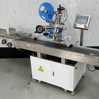 Machine d'étiquetage automatique pour surfaces planes, pour boîtes en carton, avec imprimante de date et de lot en temps réel en option