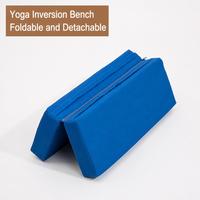 Banc d'inversion pliable pour fitness avec coussin de soutien pour yoga et appui-tête carré détachable